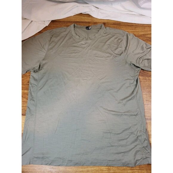Ibex Mens Size XXL Beige Merino Wool S/S Shirt Flaws - Picture 1 of 6